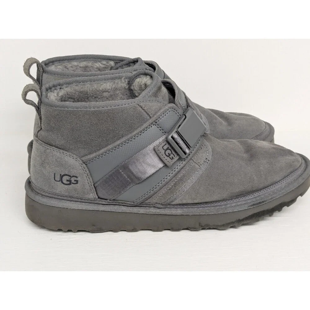UGG Neumel Snapback Men’s Boots Metal Grey Suede Size 12 Winter Shoes